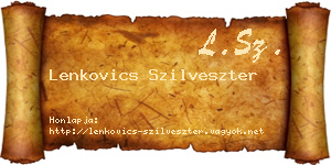 Lenkovics Szilveszter névjegykártya